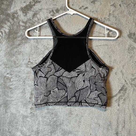 Lululemon Sz 6 Get It Om Bra Mini Dottie Tribe White Black Sports Bra Women's - Picture 1 of 5